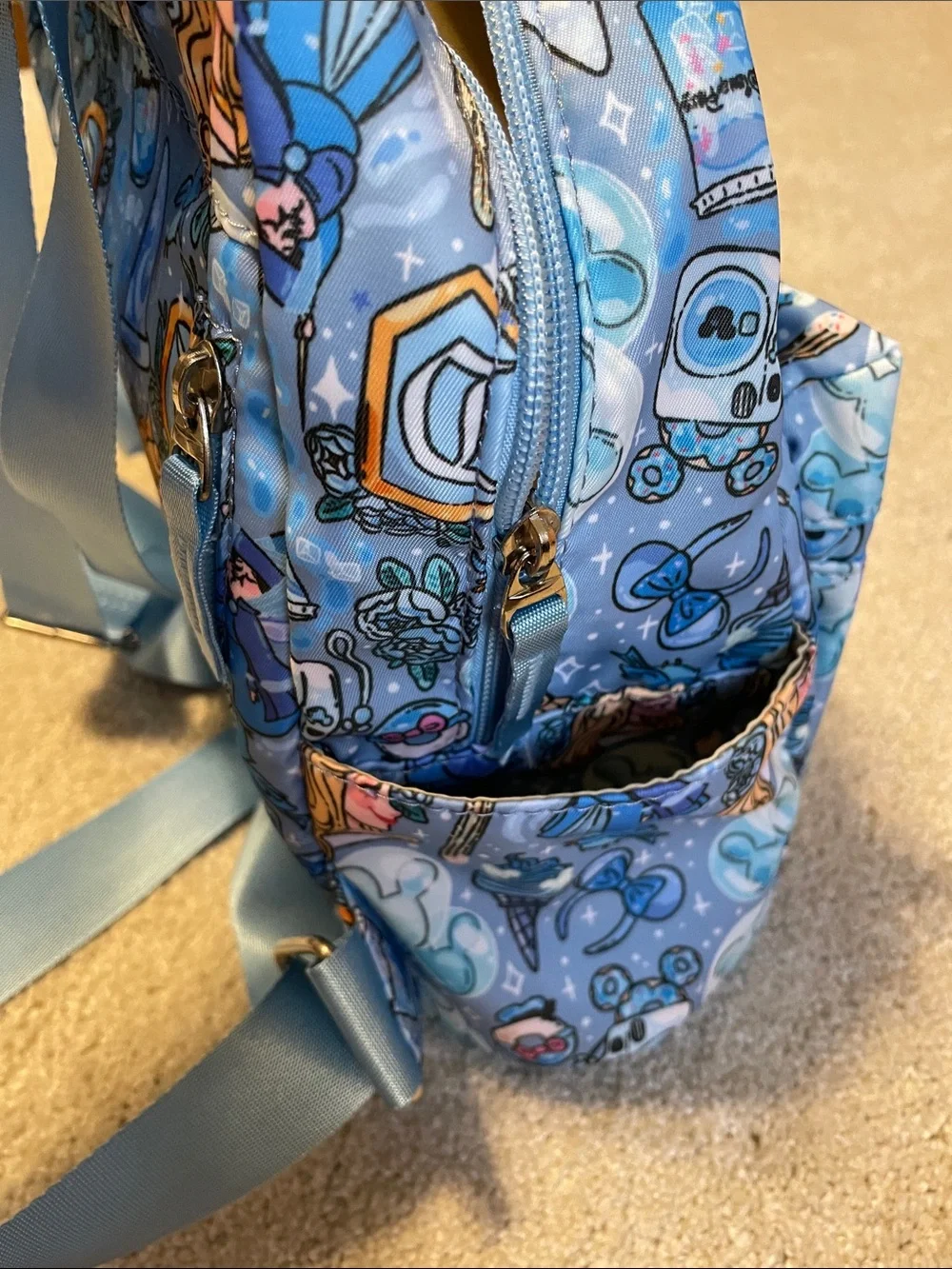 Disney Get it Creations Mini Backpack Park Blues Mickey Balloon Aurora